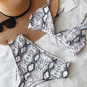 Floralkini snake skin 2 piece bikini